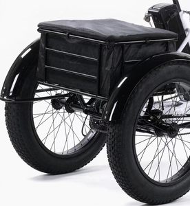 Vélo cargo électrique à batterie lithium 48 V 18 Ah, tricycle à trois roues avec pneus larges, pliable, pour transport utilitaire - Product Image 6