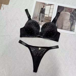 Lencería para Mujer - <span class=keywords><strong>Sujetador</strong></span> Gótico de <span class=keywords><strong>Encaje</strong></span> con Tirantes Anchos y Fruncido - Lencería Sexy Europea de Lujo para Mujer, Tallas Grandes, con Abertura Alta - Product Image 2