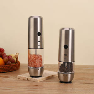Molinillo de pimienta eléctrico Wuyi, molinillo multifuncional de cocina con botón pulsador recargable de acero inoxidable para uso doméstico - Product Image 5
