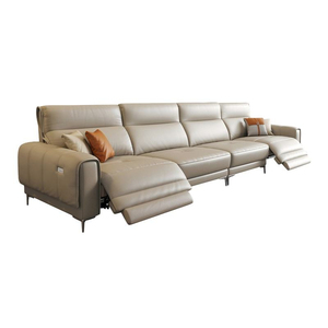 Muebles de Sala de Estar Modernos de Lujo en Cuero, Sofá Seccional Reclinable Eléctrico - Product Image 4