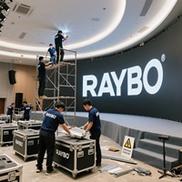 Pantalla LED Flexible Creativa Curva de 45 Grados RAYBO InnoVisual P2.6 P3 P4 P4.81 para el Foro Económico Internacional de EE. UU.