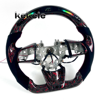 Volant de direction en fibre de carbone forgée rouge de haute qualité personnalisé avec LED pour Kia Stinger GT 2018-2022, vente en gros d'usine