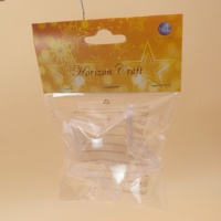 Étoile de Noël transparente en plastique incassable de haute qualité, motif aiguilles de pin et baies rouges, en mousse, pour décoration de sapin de Noël