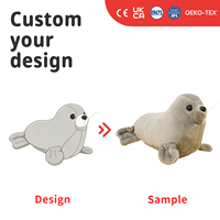 Peluche personnalisée en forme de phoque, jouet en peluche doux OEM, poupée animale en peluche, lion de mer mignon, cadeau personnalisé d'animal marin pour enfants