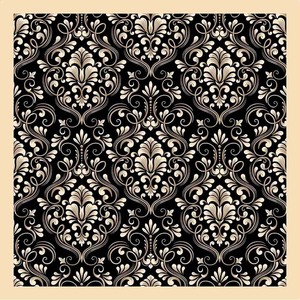 70x70cm Vintage Damask Ornate Floral Print Polyester Satin <b>Square</b> <b>Scarf</b> Luxury Baroque Neck <b>Scarves</b> for Women - Product Image 1