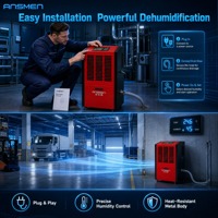 Ansmen Dehumidifier Industri Listrik Baru 156L/Hari Layar Digital Pencairan Es Otomatis Tahan Suhu Tinggi Berbahan Logam