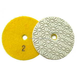 Kuvars mermer parlatma pedleri ıslak veya kuru parlatma pedleri 3 adım elmas granit 100mm esnek reçine parlatma pedi - Product Image 3
