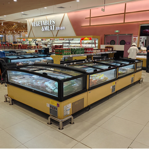 Congelatore orizzontale commerciale per esposizione e conservazione di alimenti surgelati, raffreddamento diretto, illuminazione a LED, porta scorrevole in vetro, digitale - Product Image 2