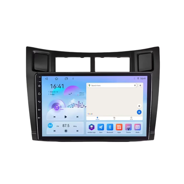 9 Inch GPS for Yaris Vitz 2005-2011 Carplay Android Auto Multimedia Video Player Head Unit WIFI 4G Mirror Link Reversing Aid