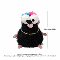 Peluche Souris Noire Amusante en Gros, Jouet en Peluche Doux à Grands Yeux, Poupée Rat Mignonne, Cadeau Animal pour Enfants, Décoration Maison