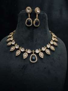 Collar Kundan Piedra principal Material de latón Diseño tradicional elegante Novias Bodas Producto a granel - Product Image 2