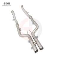 Tuyau d'échappement droit en acier inoxydable SD 304 pour Mercedes-Benz S63 AMG W222 5.5T 2013-2017 Collecteur d'échappement / Bouclier thermique