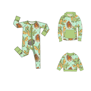 カスタムクリスマス車プリントデザイン赤ちゃん足ロンパー新生児長袖竹赤ちゃんパジャマ - Product Image 2