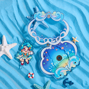 Portachiavi <span class=keywords><strong>Juno</strong></span> Creativo in Acrilico con Bordo Tagliato Rotondo, Effetto Resina Epossidica - Product Image 4