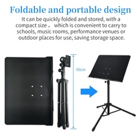 Pupitre de musique réglable en hauteur, grand format, pour guitare, violon, partitions, avec loupe, accessoire de pupitre non perforé