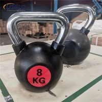 Feifanhongyu – Ensemble de Kettlebells en Fonte Caoutchoutée Noire (6kg, 8kg, 10kg) pour Usage Commercial – Équipement de Gymnastique pour Squats et Musculation