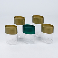 Bocaux en plastique PET transparents à large ouverture avec couvercle à vis, écologiques, recyclables, pour le stockage de biscuits et d'aliments, conteneur de 420 ml, certifié BRC