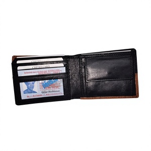 Cartera Corta de Cuero Genuino de Primera Calidad para Hombre, Cierre Abierto, Logotipo Personalizado Impreso, 100% Impermeable, Decoración con Bordado de Estrella y Letras BS - Product Image 3