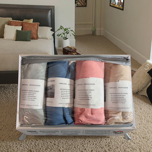 <strong>Wholesale</strong> 4-Piece Plain Bed Mat Eco-Friendly Polyester All-Season <strong>Mattress</strong> <strong>Protectors</strong> - Product Image 3