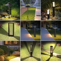 Lampadaire d'extérieur carré moderne, IP65, étanche, en aluminium, LED, pour aménagement paysager, pelouse, villa, jardin, allée, éclairage de voie