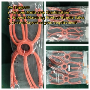 Tendeur de chaînes à ressorts en caoutchouc robuste à 6 bras pour pneus de semi-remorque, compatible avec les jantes de <span class=keywords><strong>18</strong></span> à 24,5 <span class=keywords><strong>pouces</strong></span>, lot de 2 - Product Image 3
