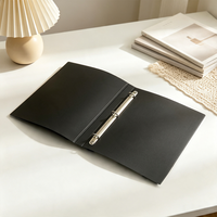Carpeta de Archivo con Clip de 3 Anillos, Personalizada con Logotipo, de Cuero PP, para Impresión, Suministros de Oficina para Hoteles, Guía de Servicios A4, Carpeta de Archivo Comercial