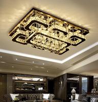 JYLIGHTING Plafonnier LED carré moderne de haute qualité en cristal, lustre décoratif pour chambre et salon, alimentation CA, vente en gros