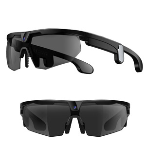 Gafas Inteligentes con Cámara Única, Marco de Poliuretano, Estilo Deportivo en Blanco y Negro, Lentes de Espejo para Uso en Exteriores - Product Image 5