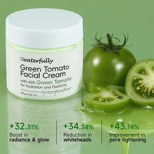 Cuidado de la piel para el acné y las marcas de viruela Extracto de planta vegana Tomate verde Crema facial Levantamiento de poros Mandarina verde Vita C Crema Para manchas oscuras - Product Image 2