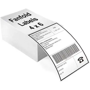 3 Thermal Sensitive Labels 100x150x500 Custom Wholesale 4x6 Direct Thermal Blank Label Barcode Paper