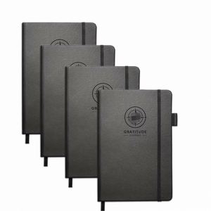 Gratitude <b>Journal</b> Self-Mastery Planner Custom Habit Tracker Leather Hardcover A5 100 Sheets Daily Goal Setting Mindfulness - Product Image 1