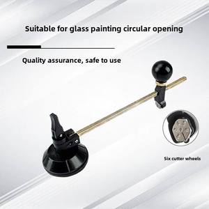 Marqueur de <span class=keywords><strong>cercle</strong></span> pour carrelage manuel en métal de qualité industrielle à six roues avec compas et couteau pour ouvre-hotte - Product Image 3