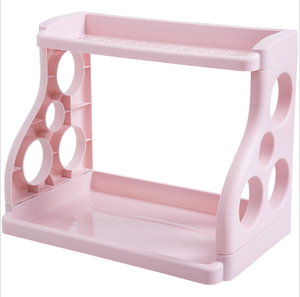 Kitchen Seasoning Two-layer Storage Dismountable Household Plastic Kitchen Organizer Rack Tableware Storage Rack