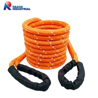 Kit de Corde de Récupération Cinétique 7/8 po x 20 pi, 24000 lb, en Nylon Spécial pour le Sauvetage et la Traction, pour 4x4 Tout-Terrain, Outil d'Urgence Réfléchissant