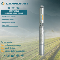 Pompe à eau submersible haute pression Grandfar 4STM 86M 370W 1,8 m³/h pour l'irrigation agricole, pompe à eau pour puits profond