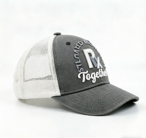 Casquette de baseball unisexe personnalisée brodée, style camionneur, gris délavé, maille respirante, réglable, pour l'extérieur et les loisirs - Product Image 3