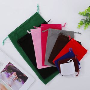 Petit sac à cordon en velours 5x7cm, pochettes en velours personnalisables, sac de rangement pour boucles d'oreilles et bijoux, pour fournitures de maquillage de fête - Product Image 2