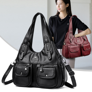 New Designer Fashion Handbag Women Large Capacity Tote Ladies Hand <b>Bags</b> <b>Soft</b> PU <b>Leather</b> and Handbags New Elegant Shoulder <b>Bag</b> - Product Image 2