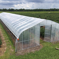 Film de couverture pour tunnel polyvalent agricole à simple travée de grande taille, de bonne qualité, installation facile, tailles personnalisables, faible coût, offre spéciale