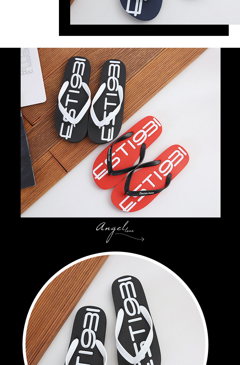 Outdoor Filp Flops Rubber PVC Men Flip-flops Personality Non-slip Men Slippers