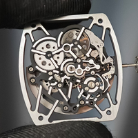 Mouvement de remplacement pour la montre haut de gamme squelettée en forme de tonneau pour homme, décontractée et multifonctionnelle, modèle 3502
