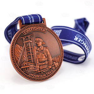 מדליית ריצת שטח בהרים עם סרטים, מדליה מותאמת אישית באיכות גבוהה מסגסוגת אבץ, חריטה תלת-ממדית, מדליה מותאמת אישית - Product Image 3