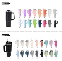 Vaso Térmico de Acero Inoxidable de 40oz con Logotipo Personalizado, Botella de Agua con Tapa y Asa, para Sublimación