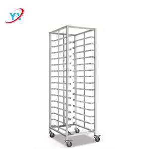 Roestvrijstalen Bakkerij Display Rack Mobiele Gebak Brood Plank Met Anti-Roest Metalen Frame Voor Cafe Bakkerij Winkel Voedsel Showcase - Product Image 1