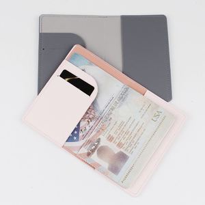 Custom Logo PU Leather Card Holder Premium Style Travel <b>Passport</b> Case <b>Cover</b> With RFID Protected Money Organizer Letter Pattern - Product Image 3