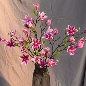 D-MG001 fleurs décoratives artificielles magnolia blanc, vraies fleurs au toucher pour centres <span class=keywords><strong>de</strong></span> <span class=keywords><strong>table</strong></span> <span class=keywords><strong>de</strong></span> mariage, décorations <span class=keywords><strong>de</strong></span> <span class=keywords><strong>table</strong></span> - Product Image 2