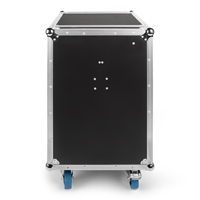 Prêt à expédier, rack de vol en aluminium, porte coulissante supérieure, console 19 pouces, 12U 14U 16U, rack de route audio avec roulettes
