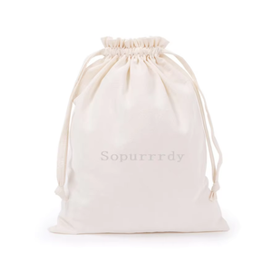 Sac cadeau en toile avec cordon de serrage, logo imprimé personnalisé, pour fêtes, anniversaires, Noël - Petit emballage pour bonbons, cadeaux - Product Image 6