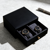 Boîte cadeau pour montre en gros avec structure à tiroir coulissant et insert en mousse personnalisé pour l'emballage de montres de luxe