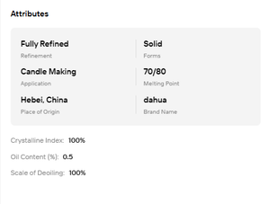 Cera Microcristalina Sólida al por Mayor, Grado Industrial, Totalmente Refinada, Índice Cristalino 100%, para Fabricación de Velas - Product Image 6